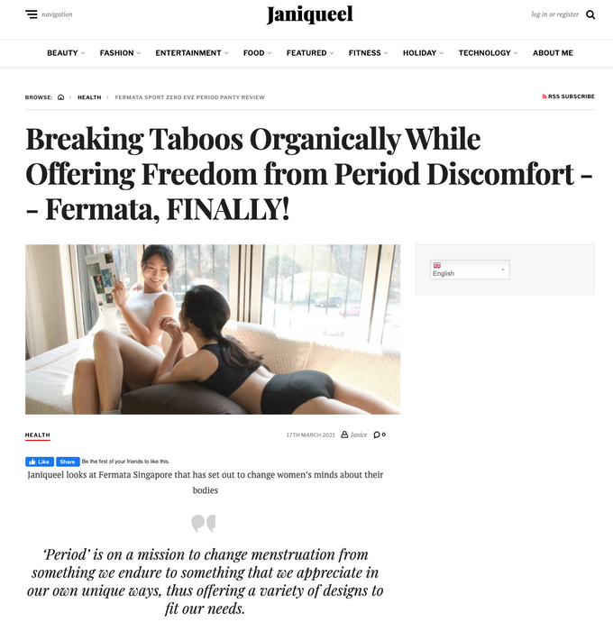 Breaking Taboos Organically While Offering Freedom from Period Discomfort -- Fermata, FINALLY!