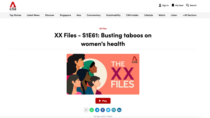 CNA938 - XX Files - S1E61: Busting taboos on women's health