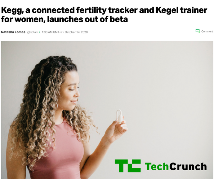 TechCrunch: Kegg, a connected fertility tracker and Kegel trainer for women, launches out of beta